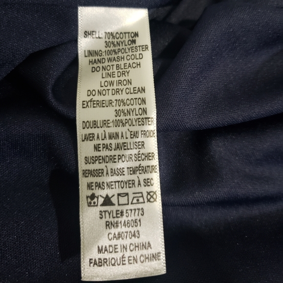 Montau LA - Navy Blue Lacy A line dress Size Large - Picture 9 of 10